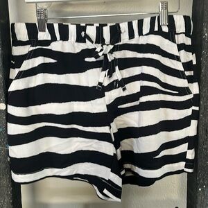 Zebra striped shorts. Had a string in the front to make them tighter if needed